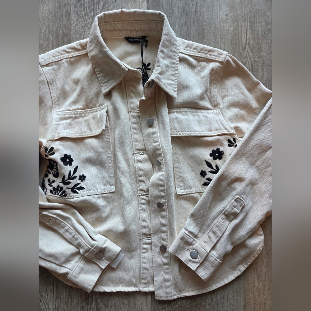 Driftwood Shacket X Nordic Jacket In Creme NWT Size Medium - Picture 3 of 9